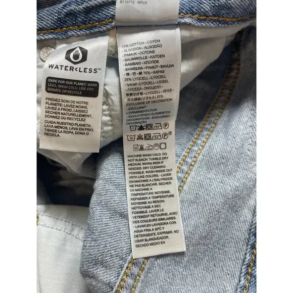 Levi's Baggy Dad Women's Blue High Rise Straight Wide Leg Denim Jeans Pants 31 - Picture 5 of 9